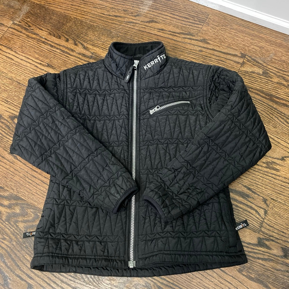 KERRITS Jackets & Blazers - Kids Kerrits Black Quilted Jacket Size M with Silver Zippers